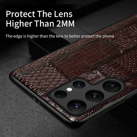 Retro Revival Genuine Leather Case - Samsung