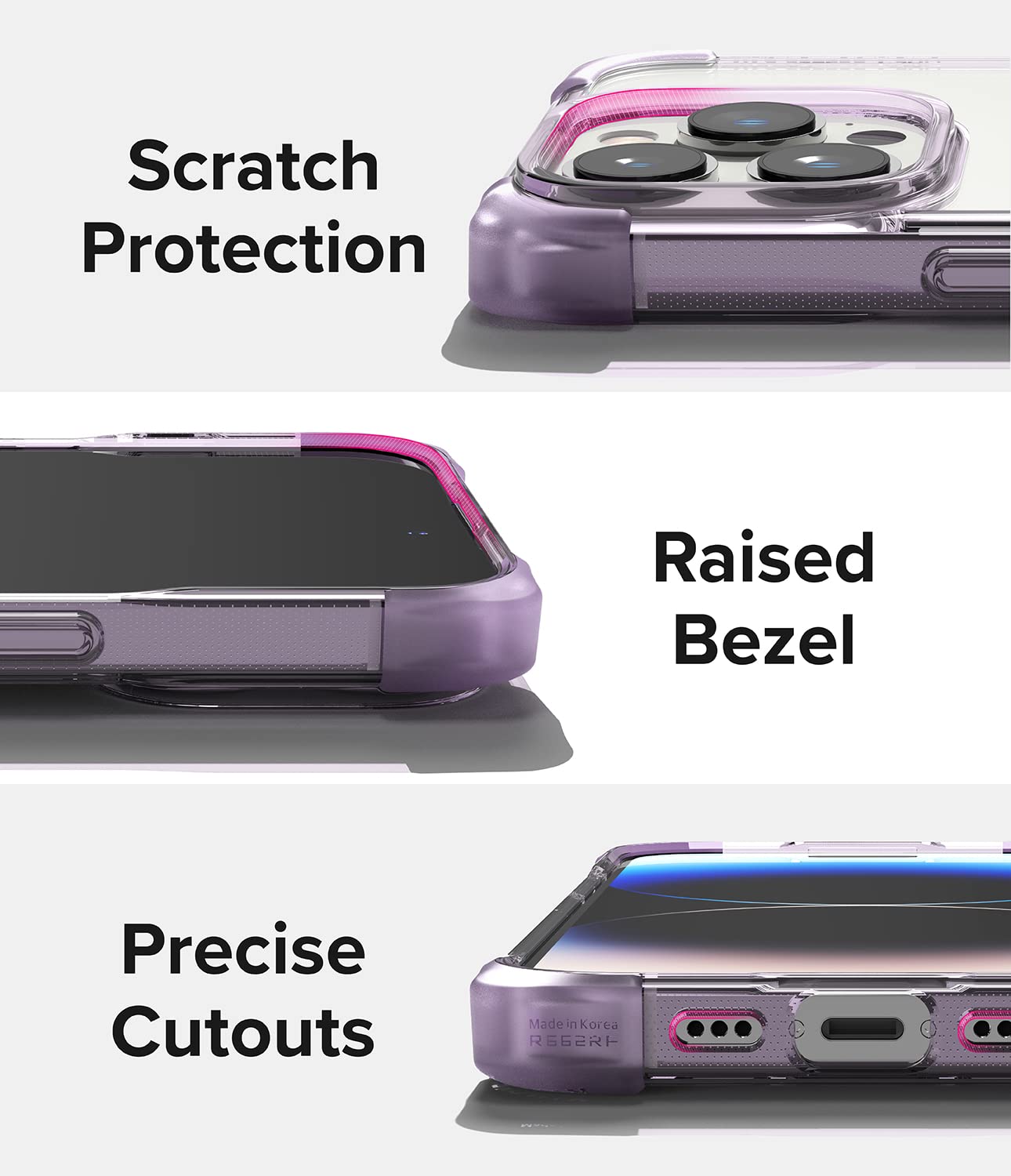 (Refurbished) Apple iPhone 14 pro Fusion Bumper - Clear Purple