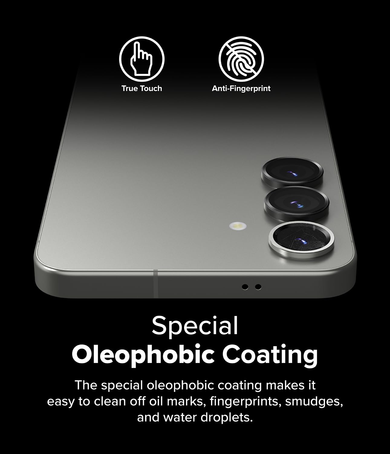 Samsung Galaxy S25 Camera Lens Frame Glass - Black