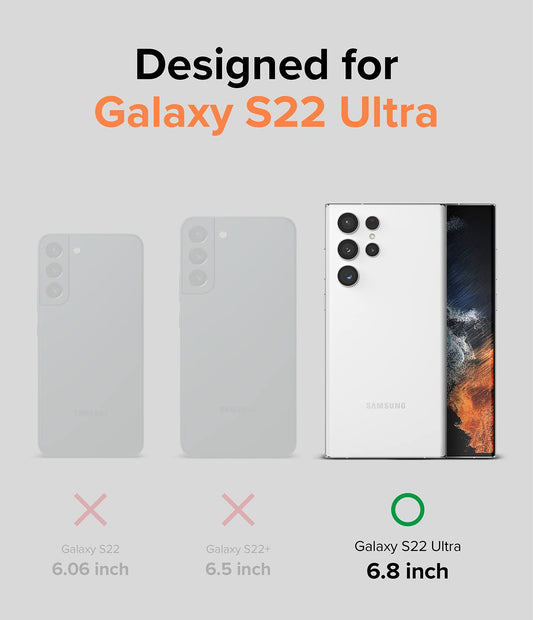 (Refurbished) Ringke Fusion-X Stand Samsung Galaxy S22 Ultra 5G Case Cover Kickstand - Black