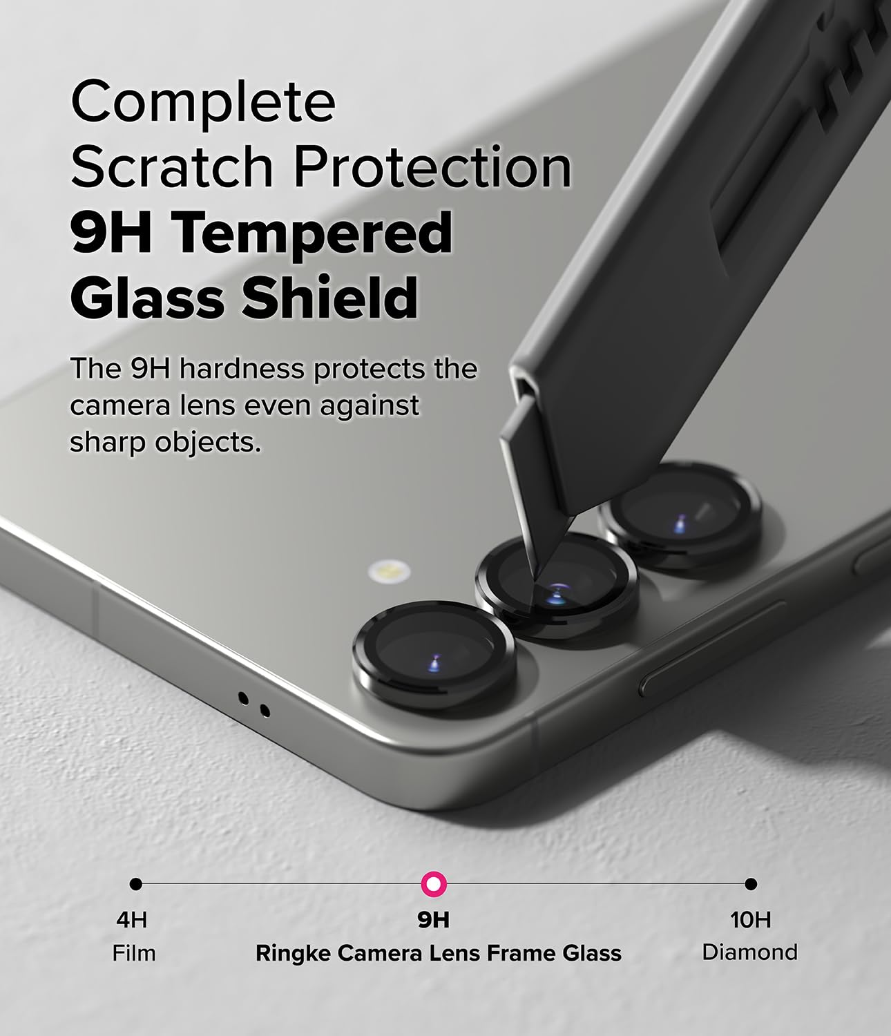 Samsung Galaxy S25 Camera Lens Frame Glass - Black