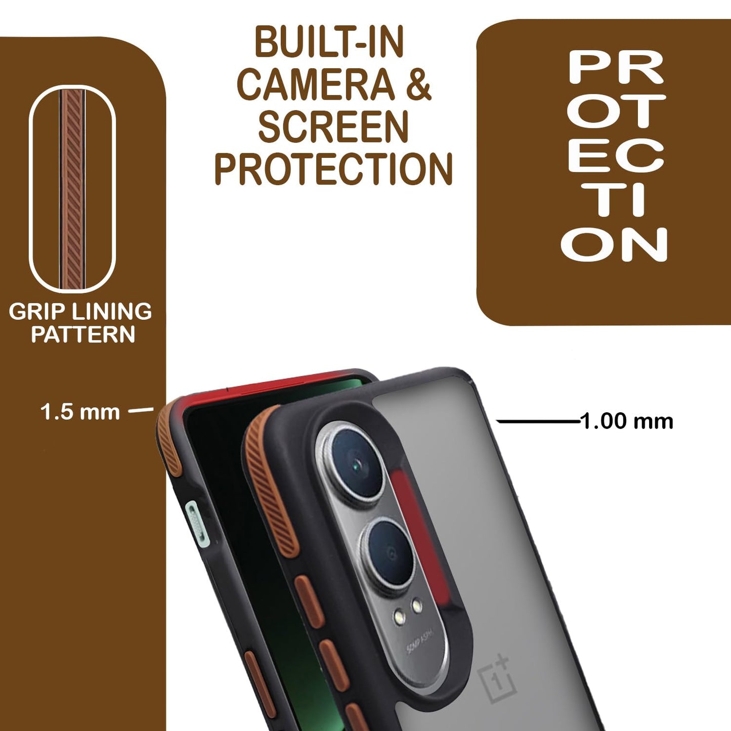 OnePlus Nord Series Frosted Ultra Matte Raised Edge Grippy Case