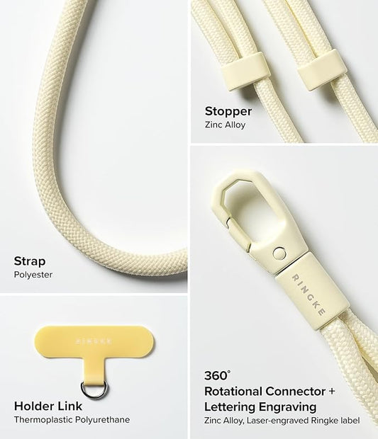 Holder Link Flow Adjustable Shoulder Y-Type Strap with Patch - Butter Yellow