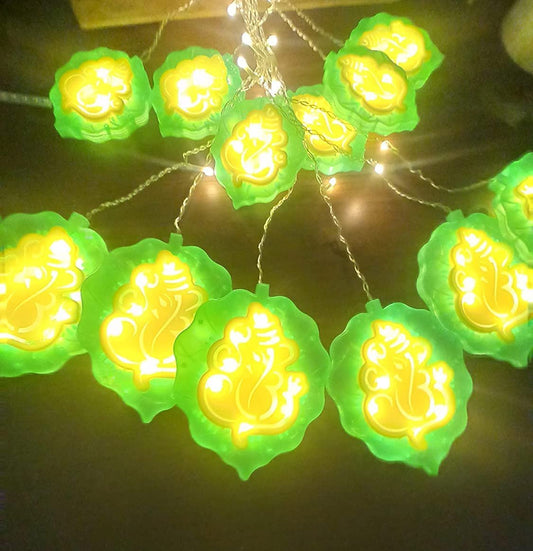 Leaf Pan Ganesh Led Curtain String Light Led Series 6 Big Pan and 6 Small Pan- 3 mtr