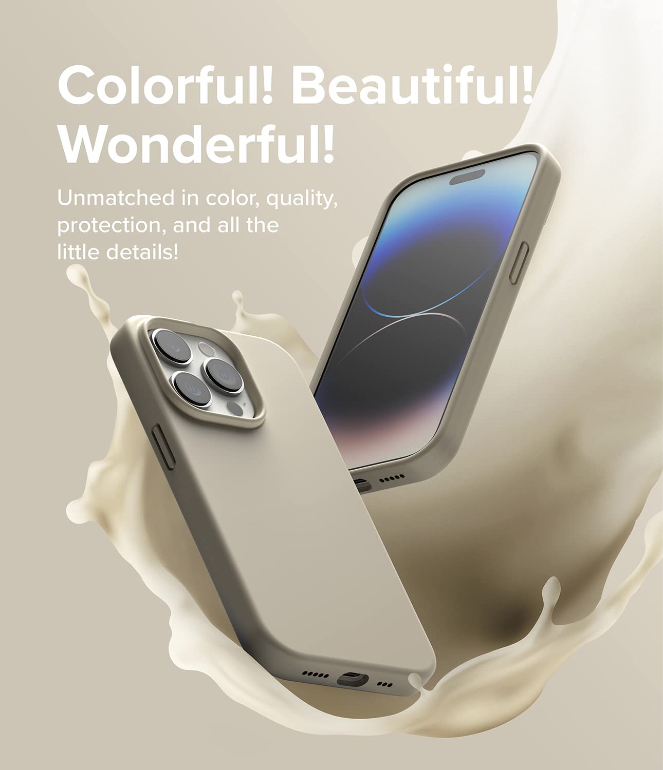 (Refurbished) Apple iPhone 14 Pro Back Cover Case | Silicone - Sand Stone