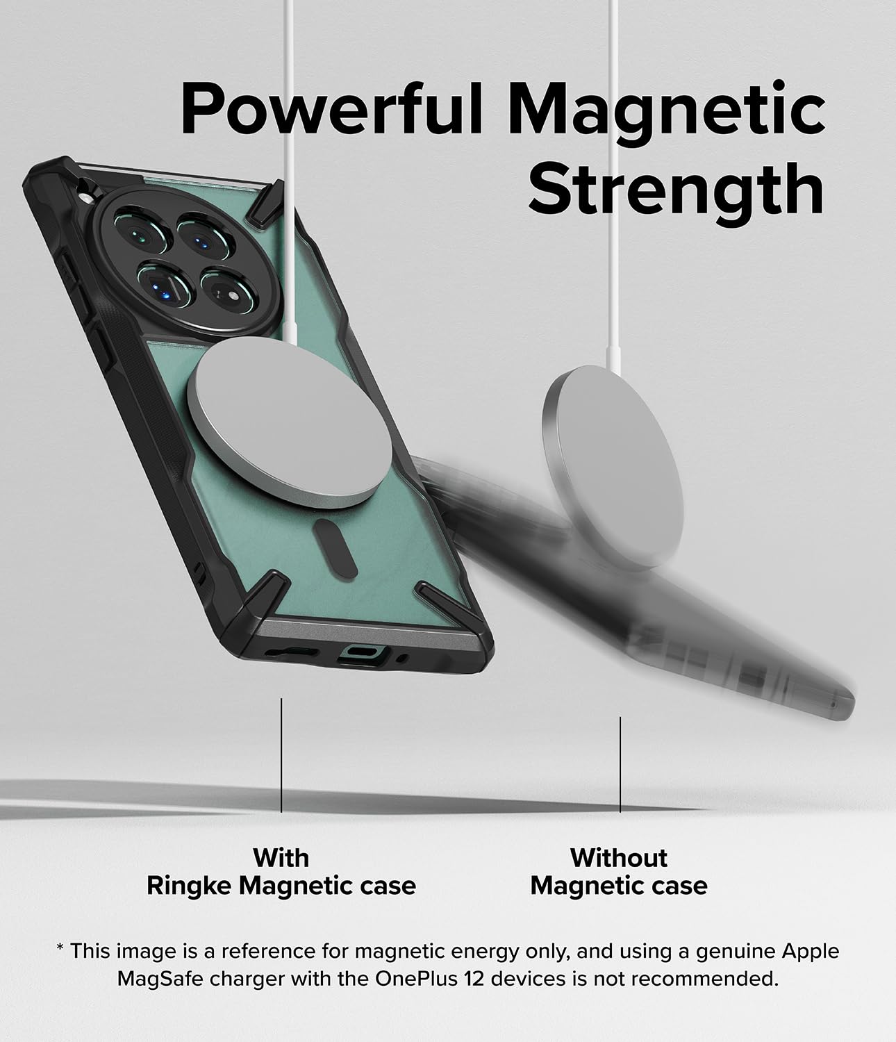 (Refurbished) Ringke OnePlus 12 Back Cover Case Fusion-X Magnetic Matte - Matte Black