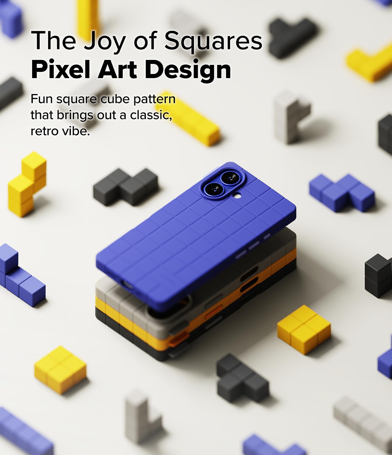 iPhone 16 Back Cover Case | Bitmap Silicone Magnetic - Ultramarine