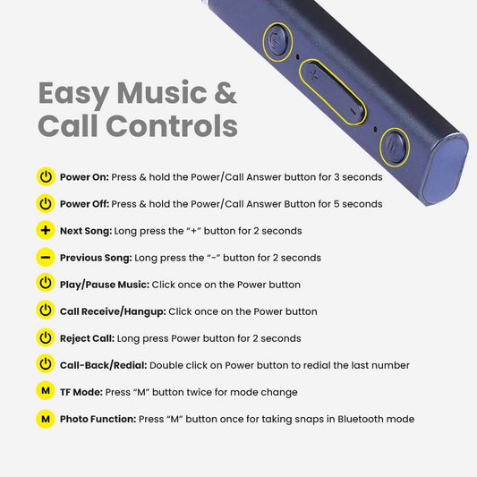 pTron Tangent Plus Magnetic in-Ear Wireless Bluetooth 5.0 Headphones, 15hrs Playback with Deep Bass, TF Player & Selfie Feature, IPX4 Water/Sweat Resistant, Ergonomic Neckband with Mic - (Dark Blue)