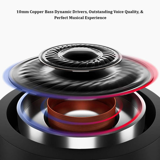 PTron Bassbuds Lite in-Ear True Wireless Bluetooth 5.0 Headphones with Hi-Fi Deep Bass with Built-in Mic - (Blue)