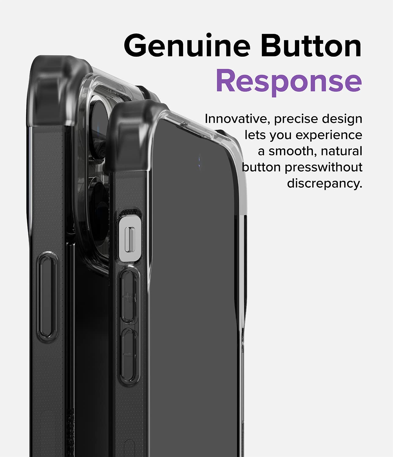 (Refurbished) Apple iPhone 14 Pro Back Cover Case | Fusion Bumper - Clear Black