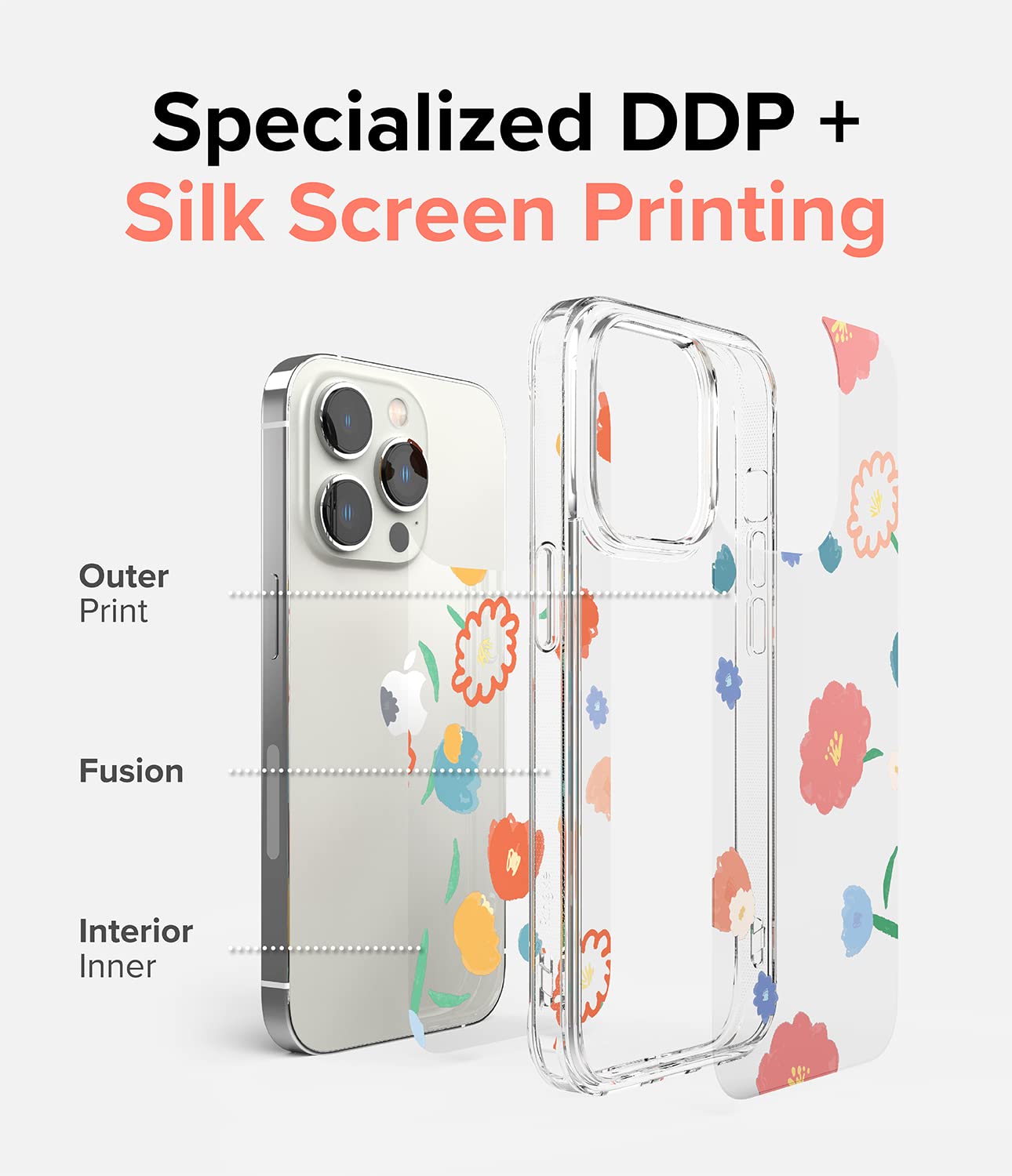 (Refurbished) Apple iPhone 14 Pro Max Back Cover Case | Fusion Design - Dry Flowers