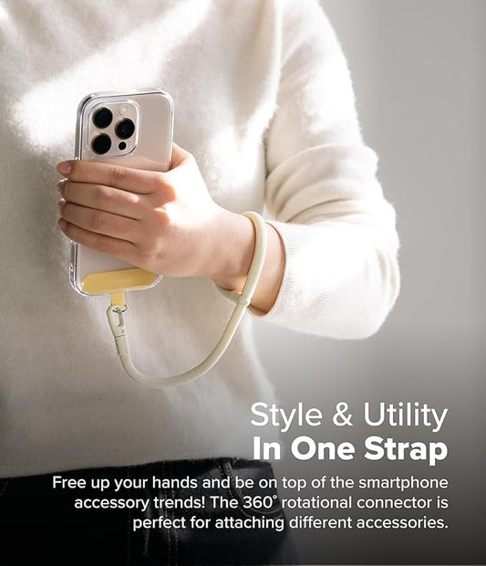 Holder Link Flow Adjustable Hand P-Type Strap with Patch - Butter Yellow