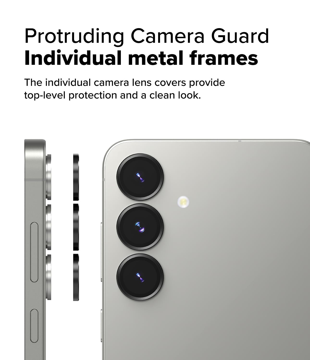 Samsung Galaxy S25 Plus Camera Lens Frame Glass - Black