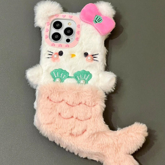 Hello Kitty Mermaid Fuzzy Phone Case