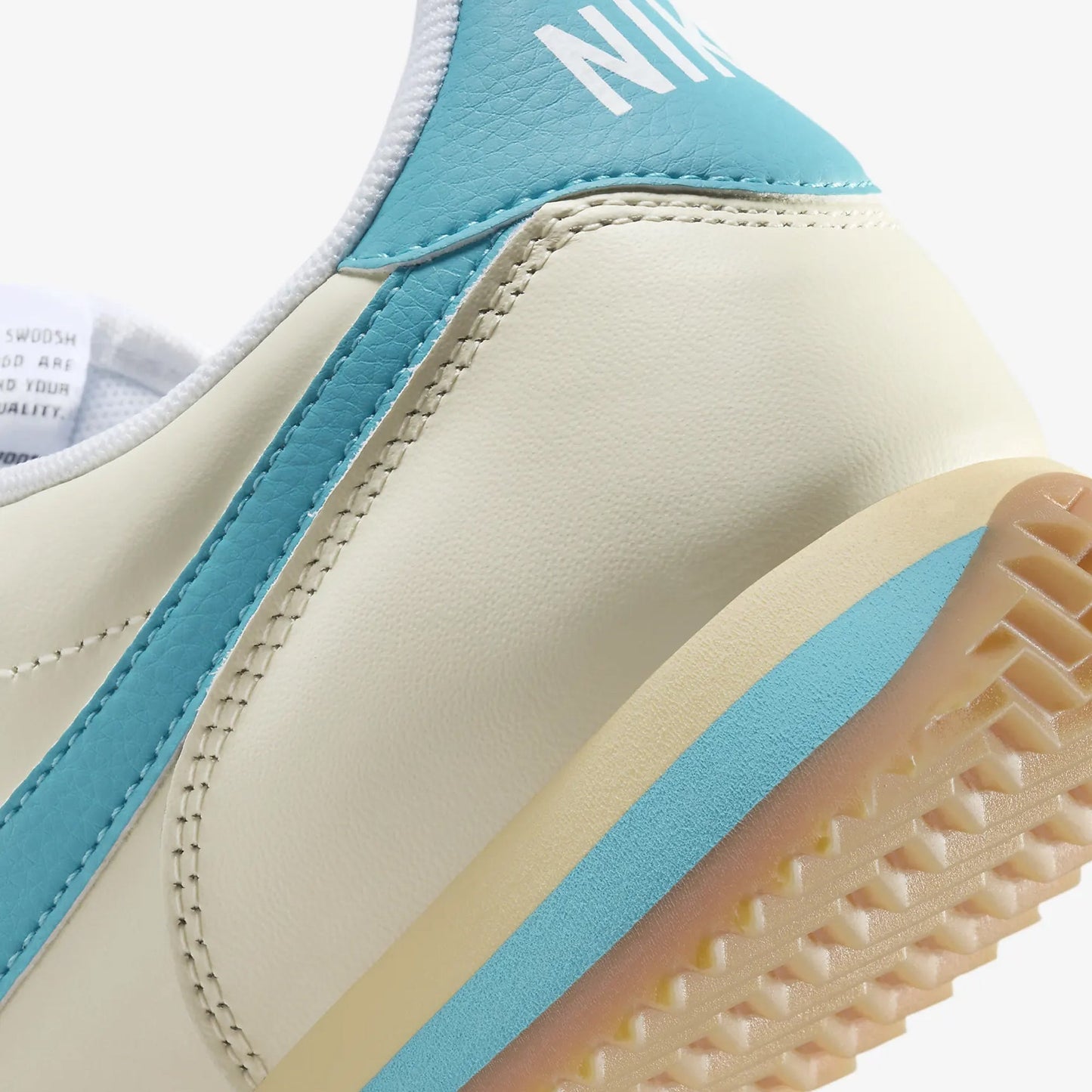 Nike | CORTEZ TXT { COCONUT MILK/TEAL NEBULA-GUM YELLOW