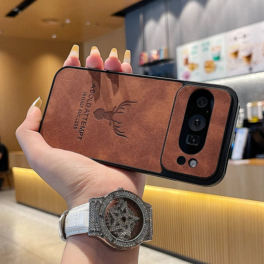 Deer Embossed Shockproof PU Leather Case - Google