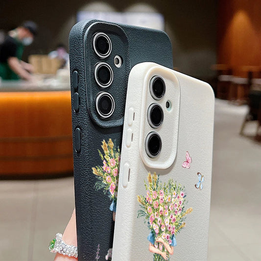 Blooming Girl with Bouquet Phone Case - Samsung