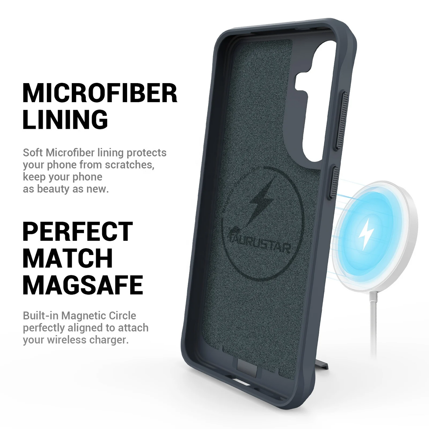 Galaxy S24 Ultra Invisible Stand Shockproof Wireless Charging Case