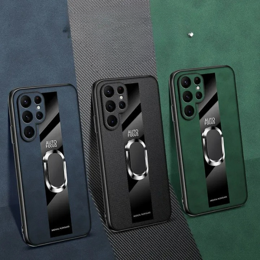 PlexiGuard Leather Ring Holder Case - Samsung