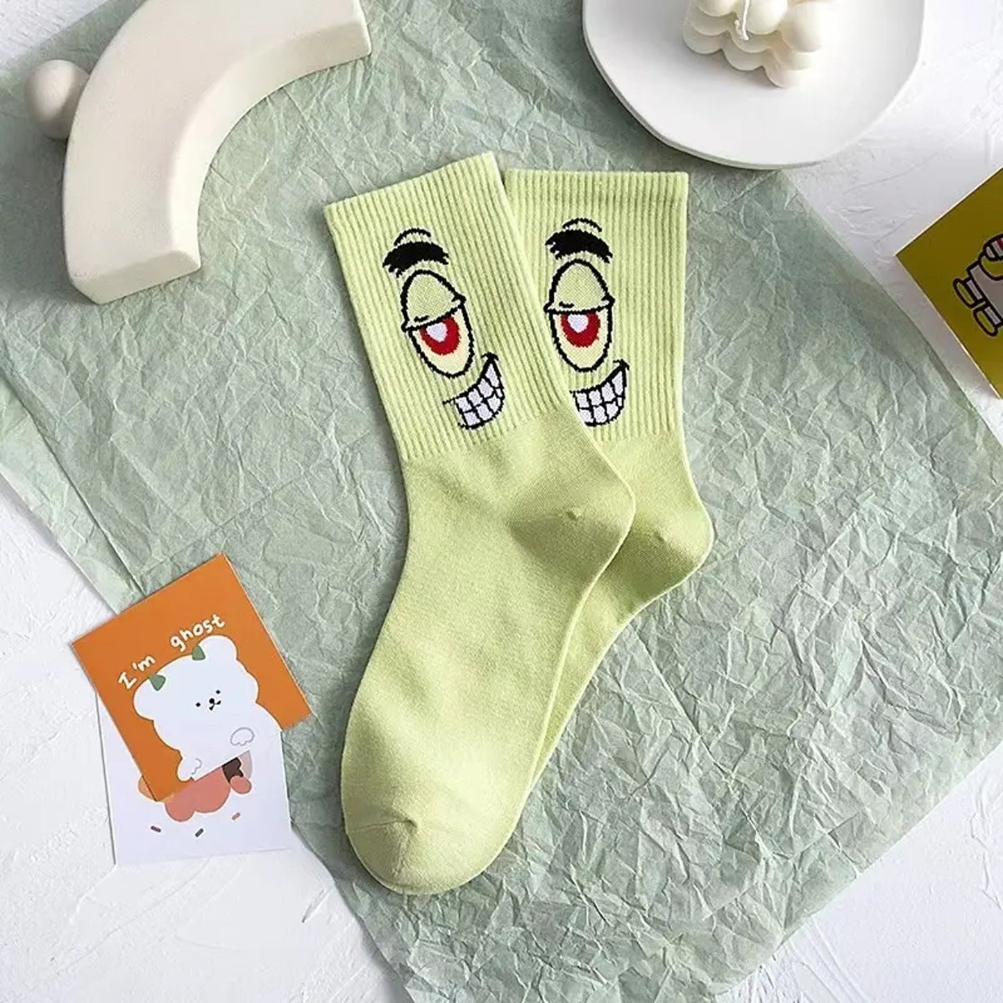 Women & Kids Cartoon Anime Style 100% Cotton Socks - Assorted