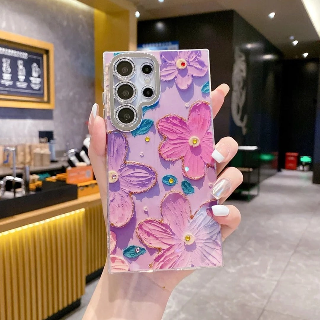 Lustrous Floral Art Phone Case - Samsung