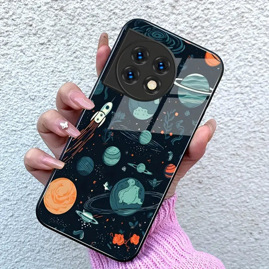 Orbit Shield Cosmic Design Glass Case - OnePlus