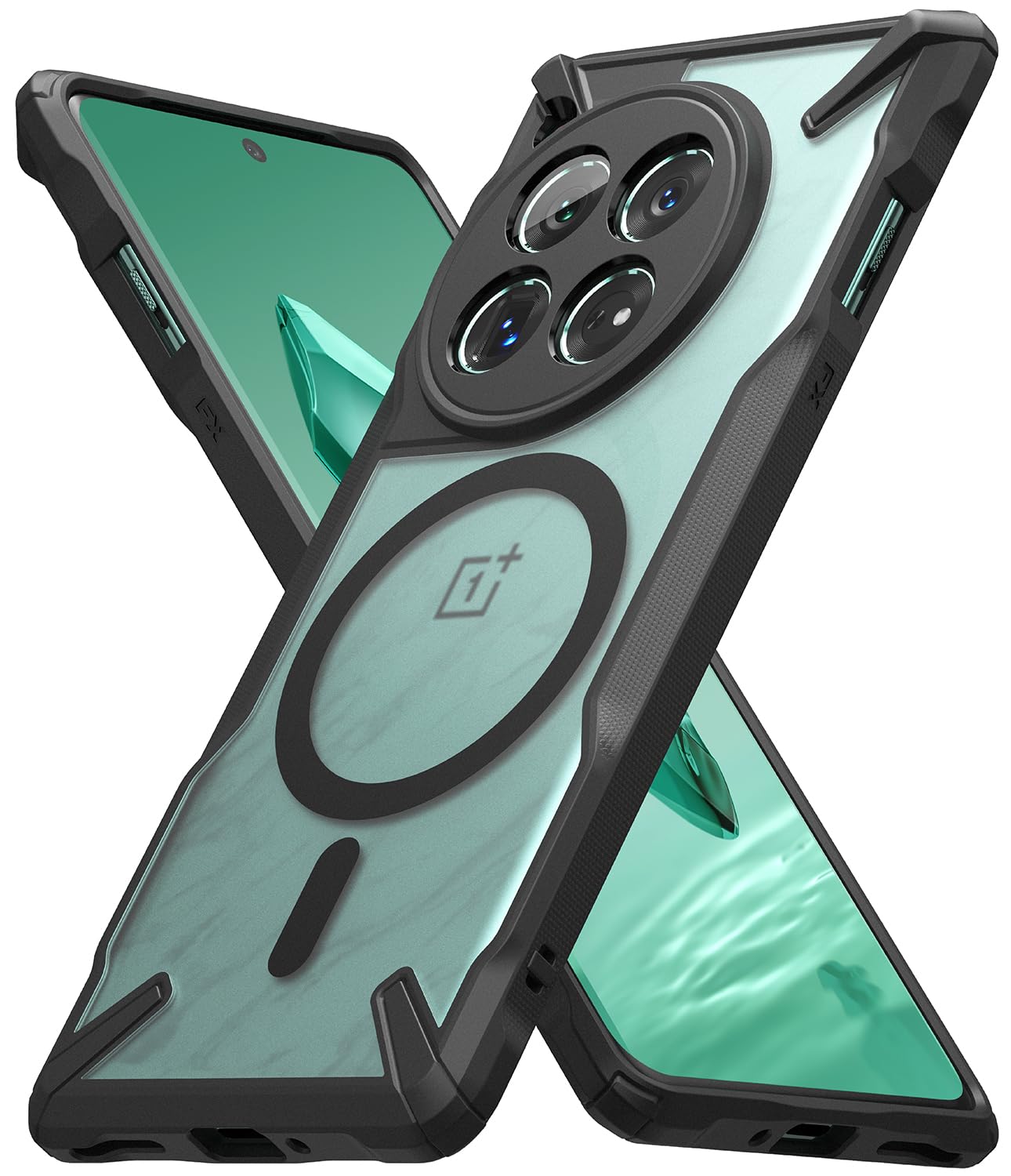 (Refurbished) Ringke OnePlus 12 Back Cover Case Fusion-X Magnetic Matte - Matte Black