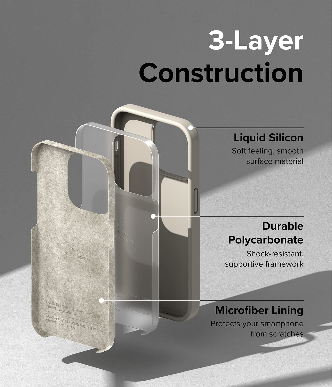 (Refurbished) Apple iPhone 14 Pro Back Cover Case | Silicone - Sand Stone