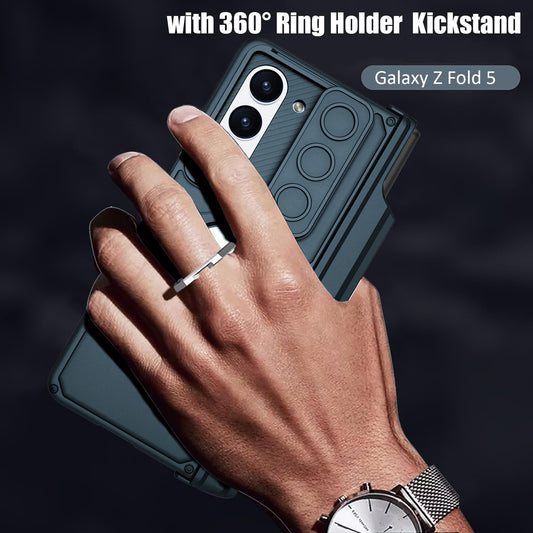 Galaxy Z Fold Series Multi Function Rugged Ring Holder Kickstand Case