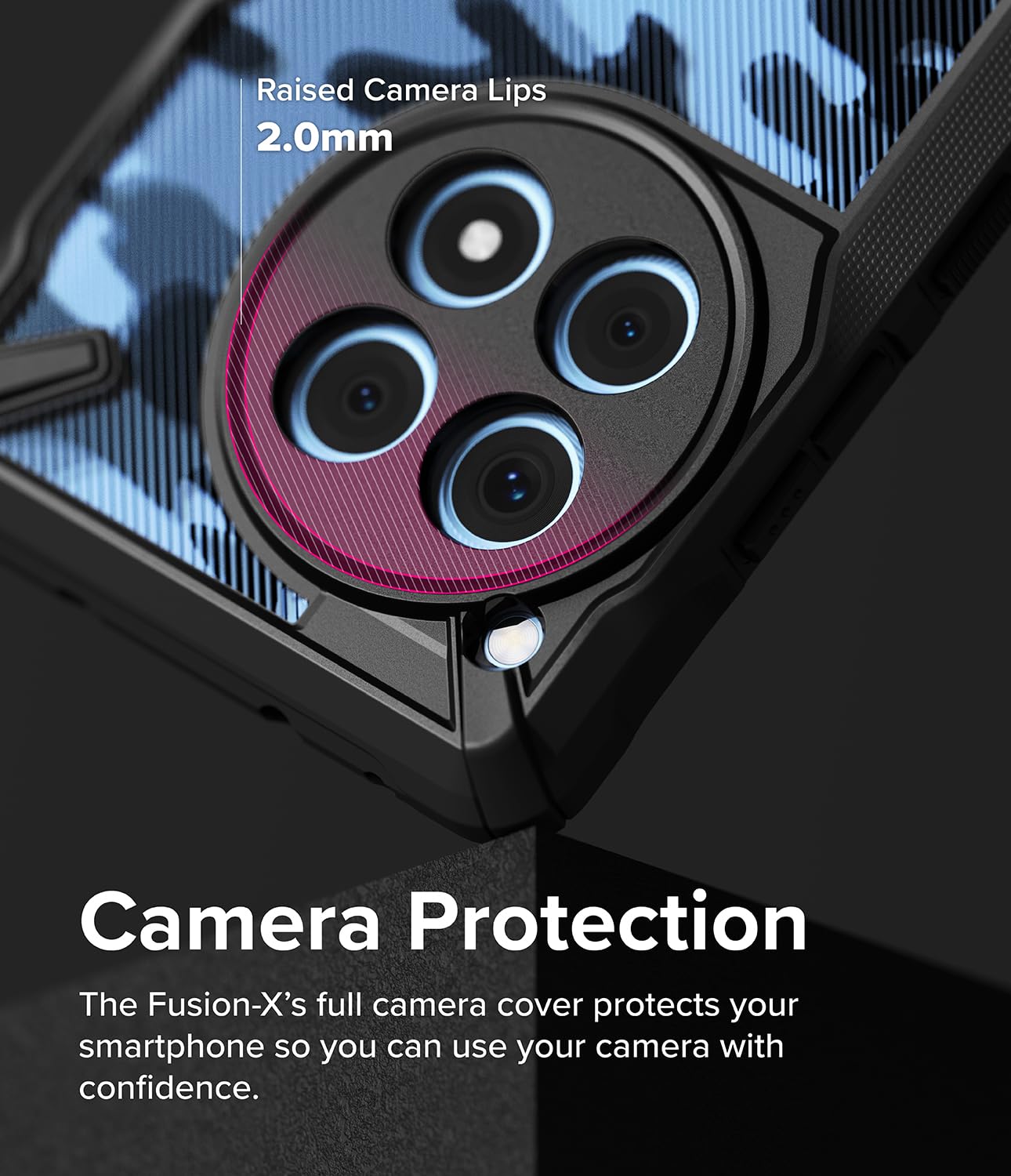 (Refurbished) Ringke OnePlus 12R 5G Back Cover Case Fusion-X- Camo Black