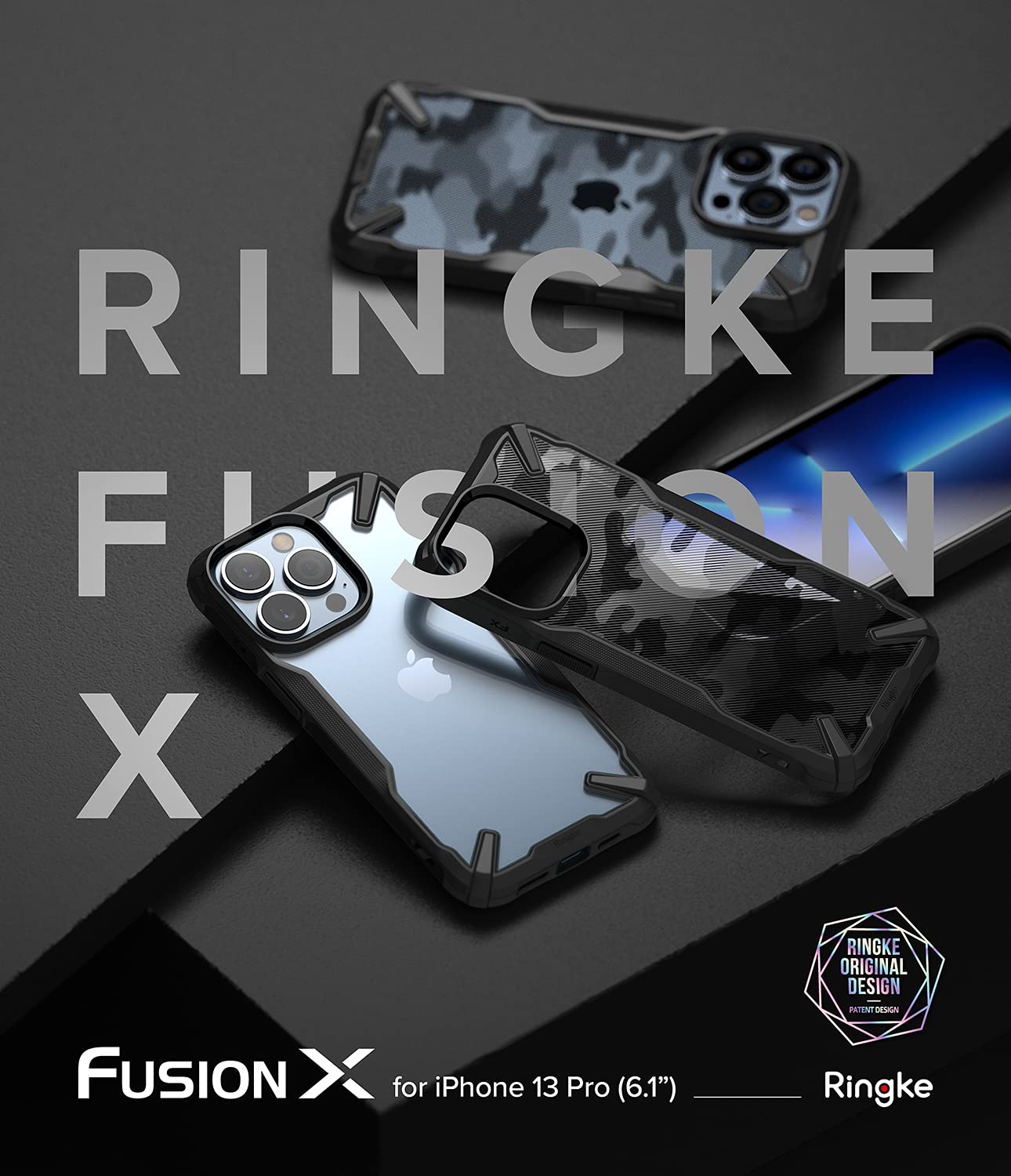 (Refurbished) Apple iPhone 13 Pro Fusion X Design Camo Black