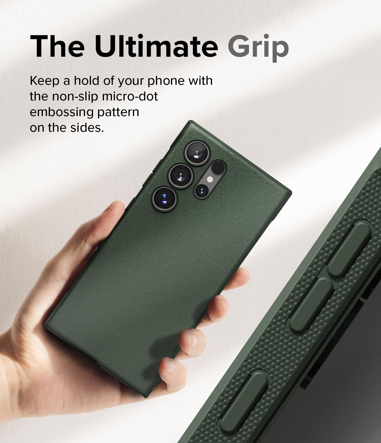 (Refurbished) Ringke Samsung Galaxy S24 Ultra Back Cover case Onyx - Dark Green