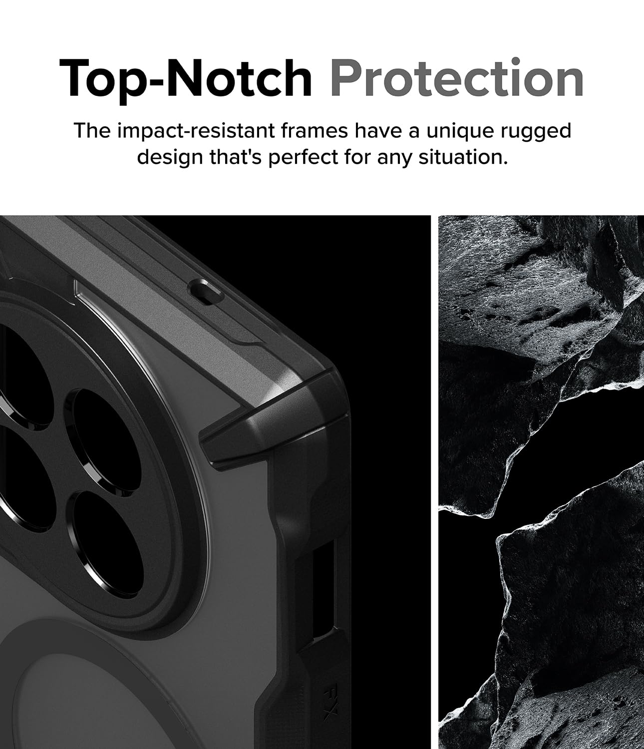 (Refurbished) Ringke OnePlus 12 Back Cover Case Fusion-X Magnetic Matte - Matte Black