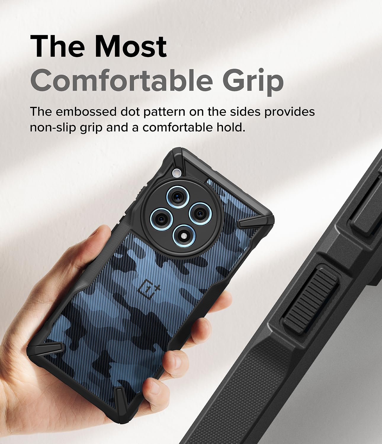 (Refurbished) Ringke OnePlus 12R 5G Back Cover Case Fusion-X- Camo Black