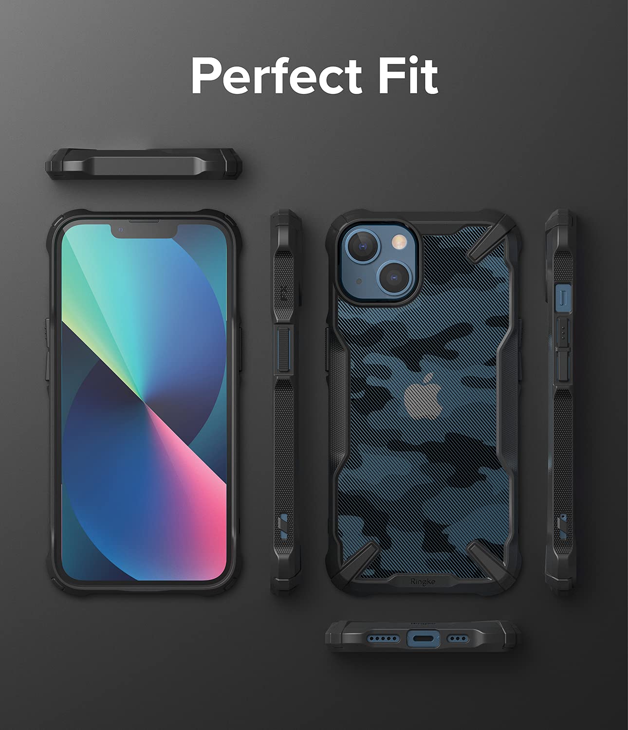 (Refurbished) Apple iPhone 13 Fusion X Design Camo Black