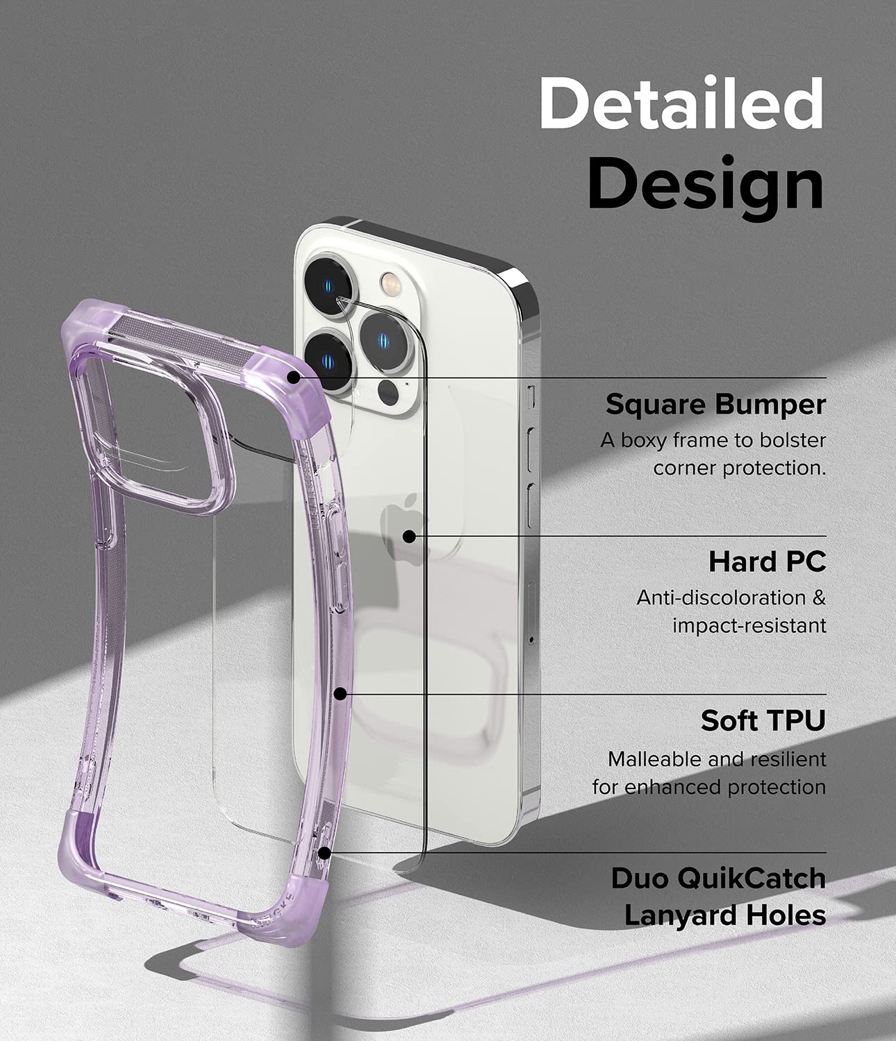 (Refurbished) Apple iPhone 14 pro Fusion Bumper - Clear Purple