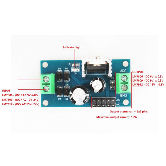 LMxx DC/AC Three Terminal Voltage Regulator Module