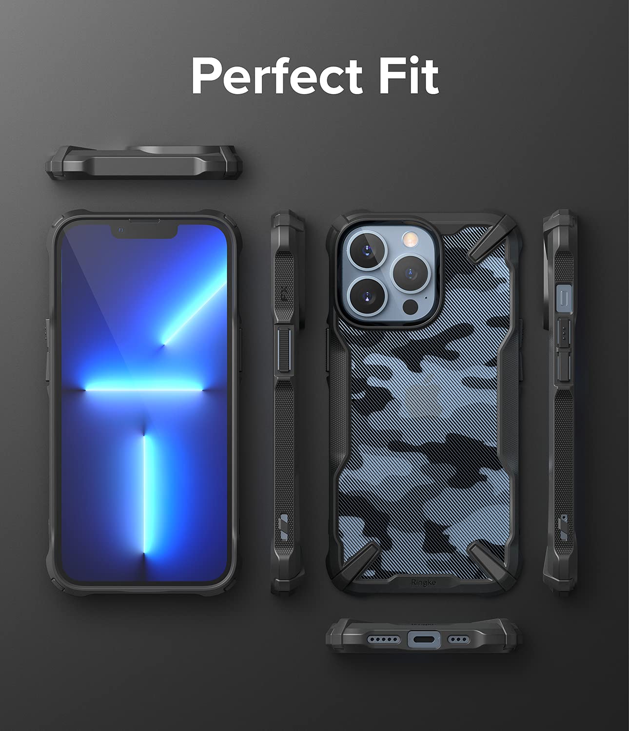 (Refurbished) Apple iPhone 13 Pro Fusion X Design Camo Black