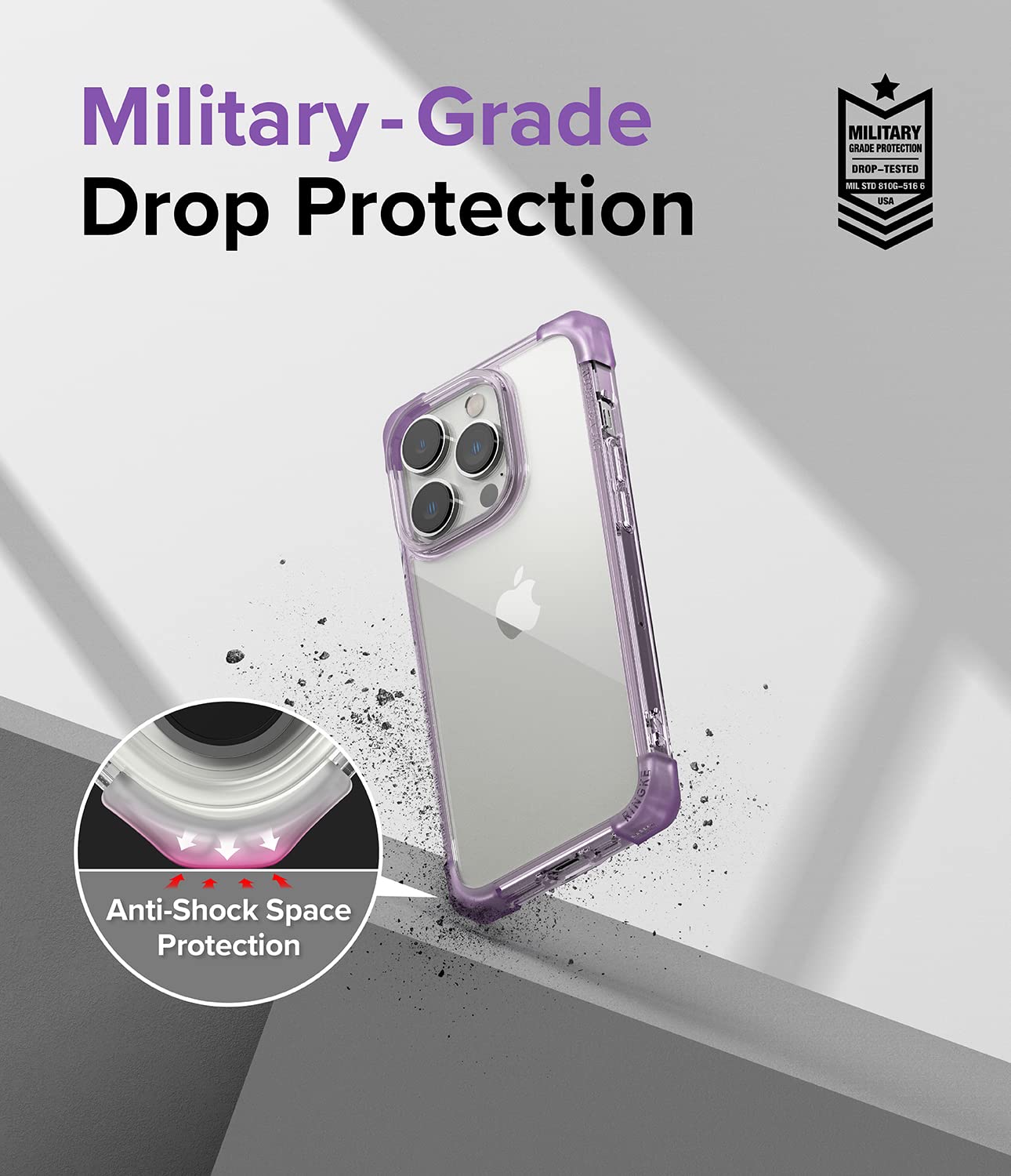 (Refurbished) Apple iPhone 14 pro Fusion Bumper - Clear Purple