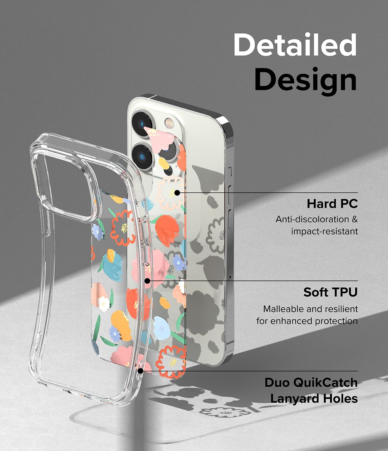 (Refurbished) Apple iPhone 14 Pro Back Cover Case | Fusion Design - Floral