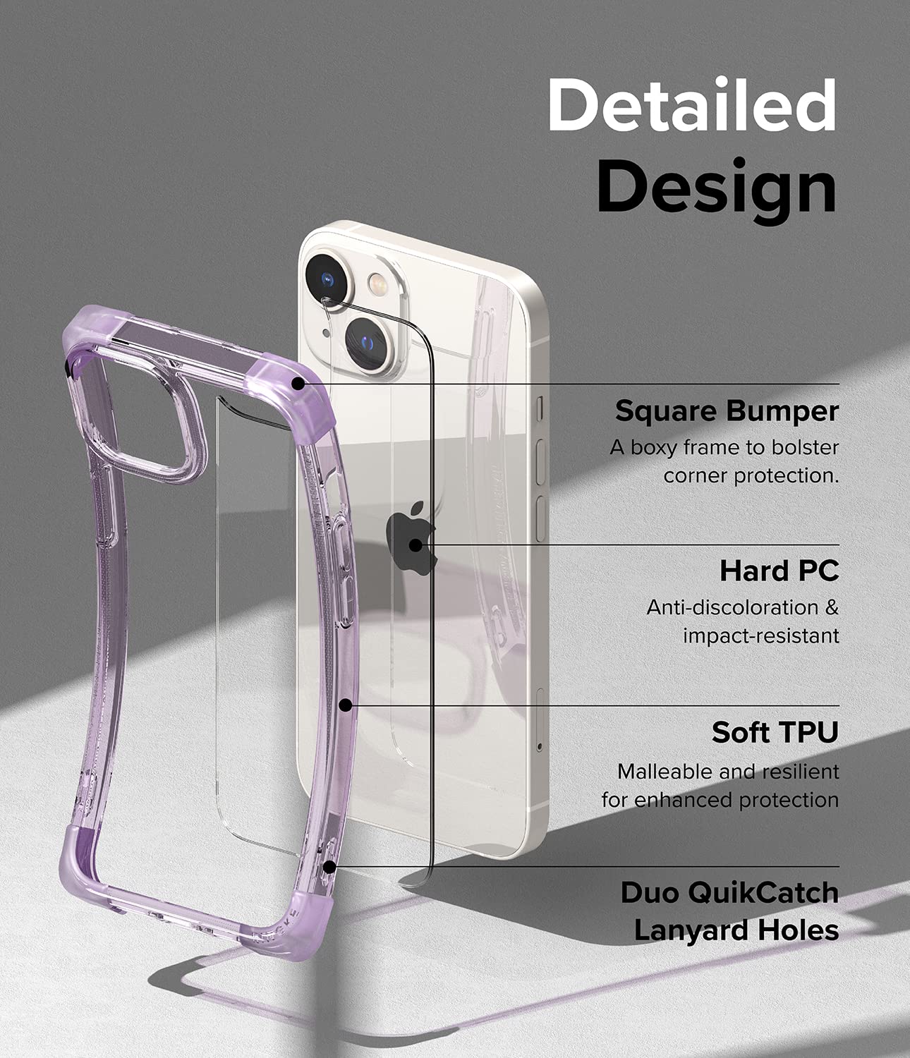 (Refurbished) Apple iPhone 14 Fusion Bumper - Clear Purple