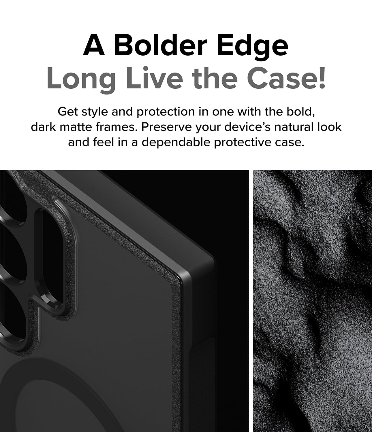 (Refurbished) Ringke S24 Ultra Back Cover Case Fusion Bold Magnetic - Matte Black