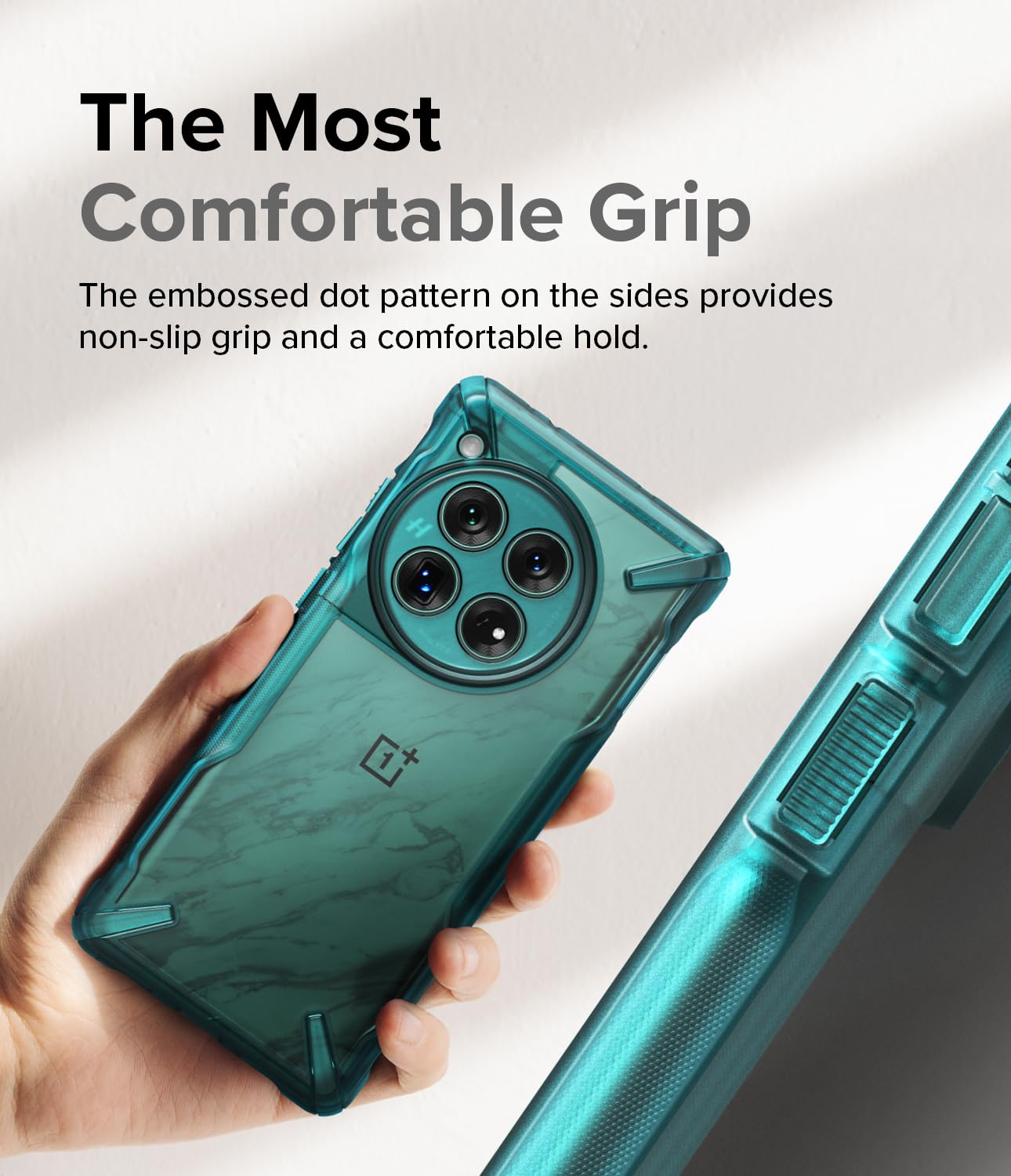 (Refurbished) Ringke OnePlus 12 5G Back Cover Case Fusion-X - Turquoise Green