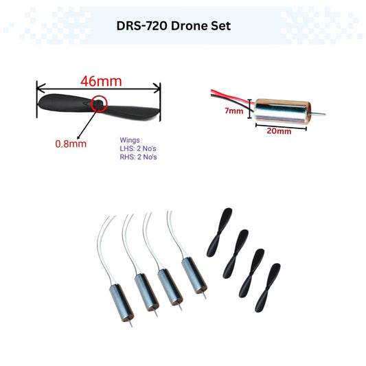 4-Pcs Coreless Micro Motors Kit with 4-Propellers for Drones/Quadcopters/RC