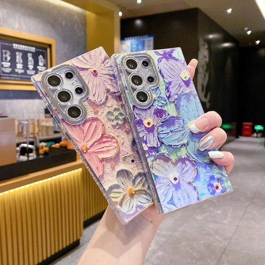 Lustrous Floral Art Phone Case - Samsung