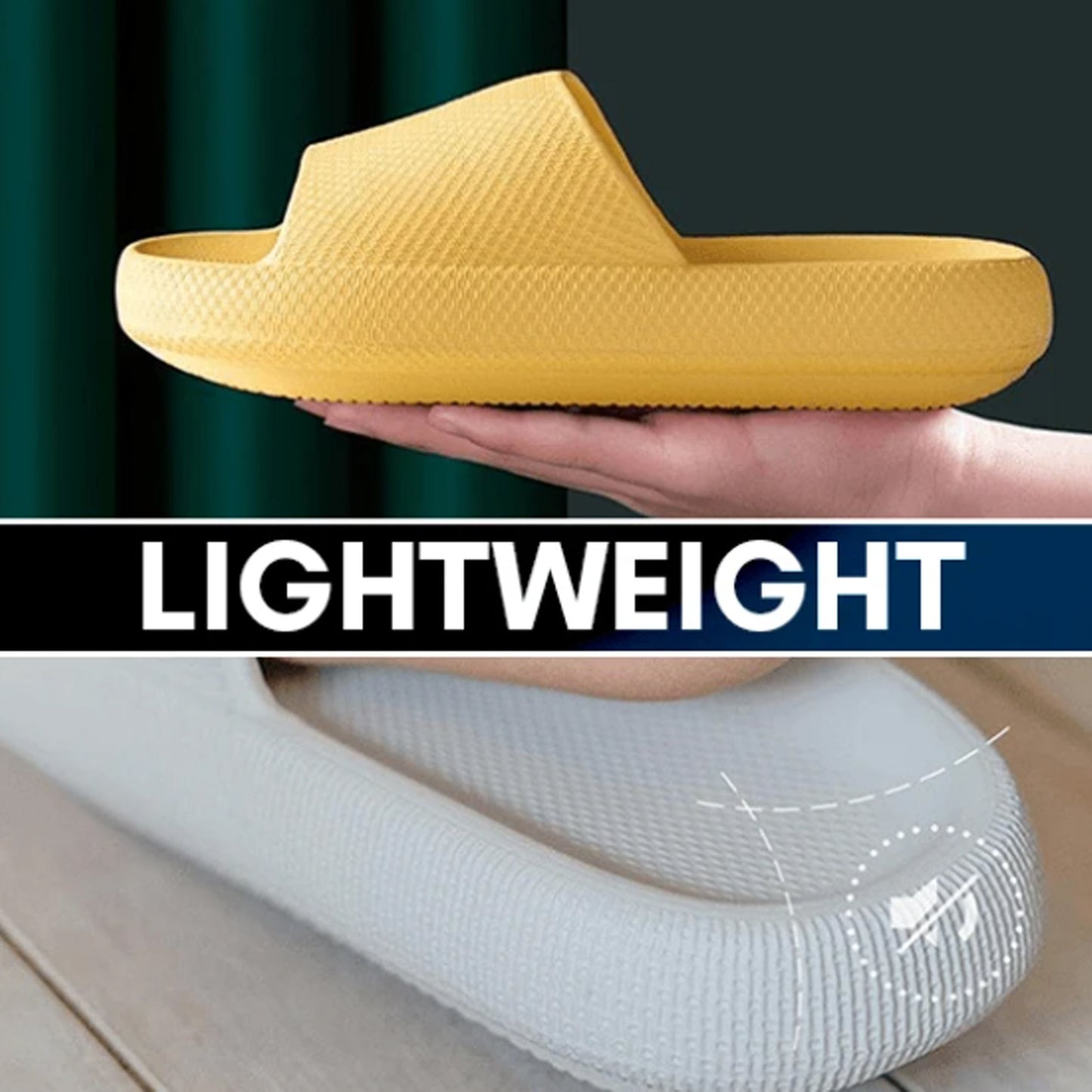 Quick-Drying Thickened Anti-Slip Bath Slippers for Men and Women