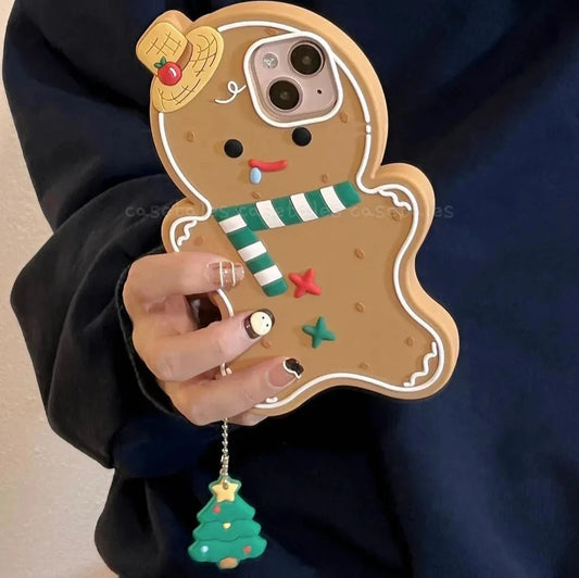 Cute 3D Gingerbread Man Case