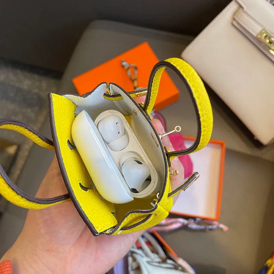 3D Leather Poke Bag Case - AirPods