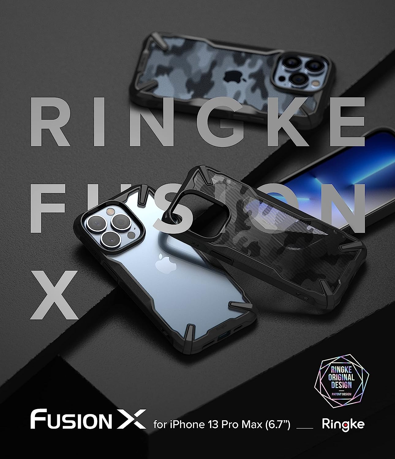 (Refurbished) Apple iPhone 13 Pro Max Fusion X Design Camo Black