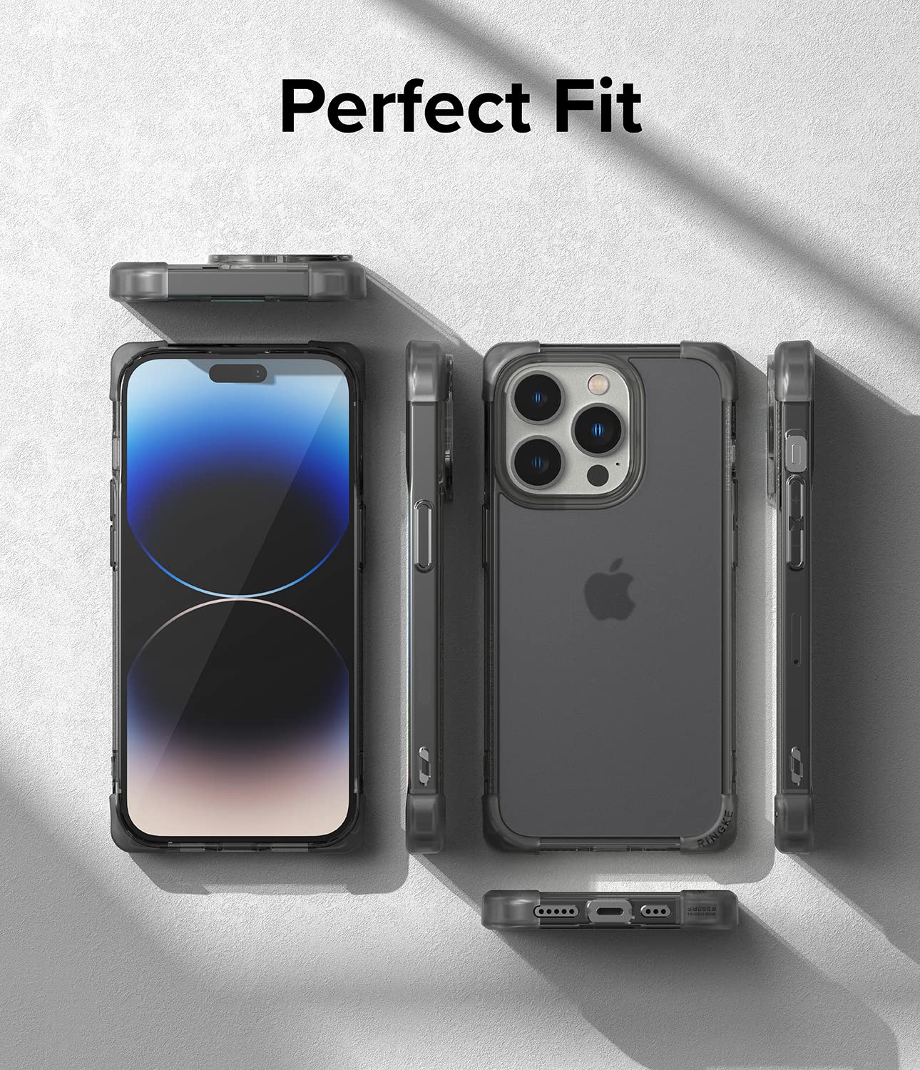 (Refurbished) Apple iPhone 14 Pro Back Cover Case | Fusion Bumper - Clear Black